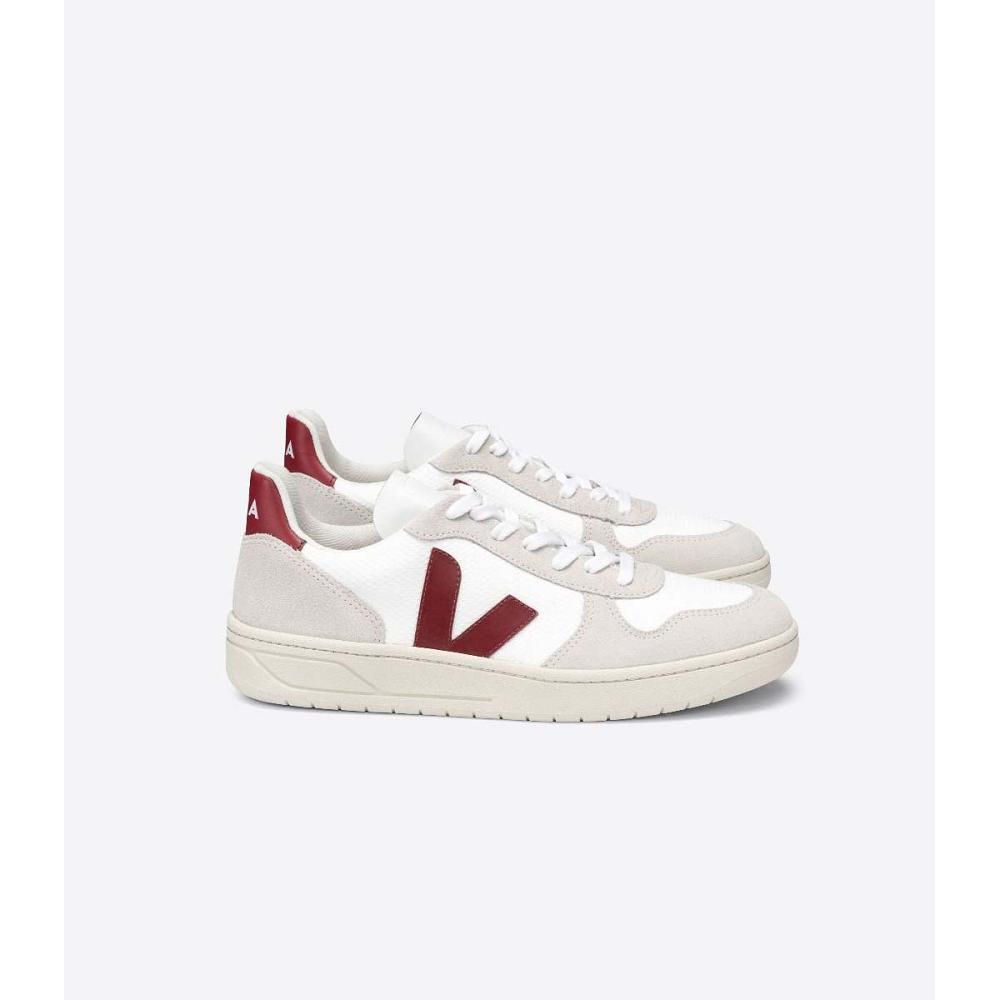 Veja V-10 B-MESH Joggesko Dame White/Red | NO 644LIS